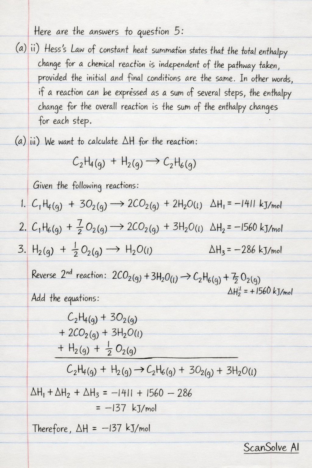 Handwritten step-by-step solution preview
