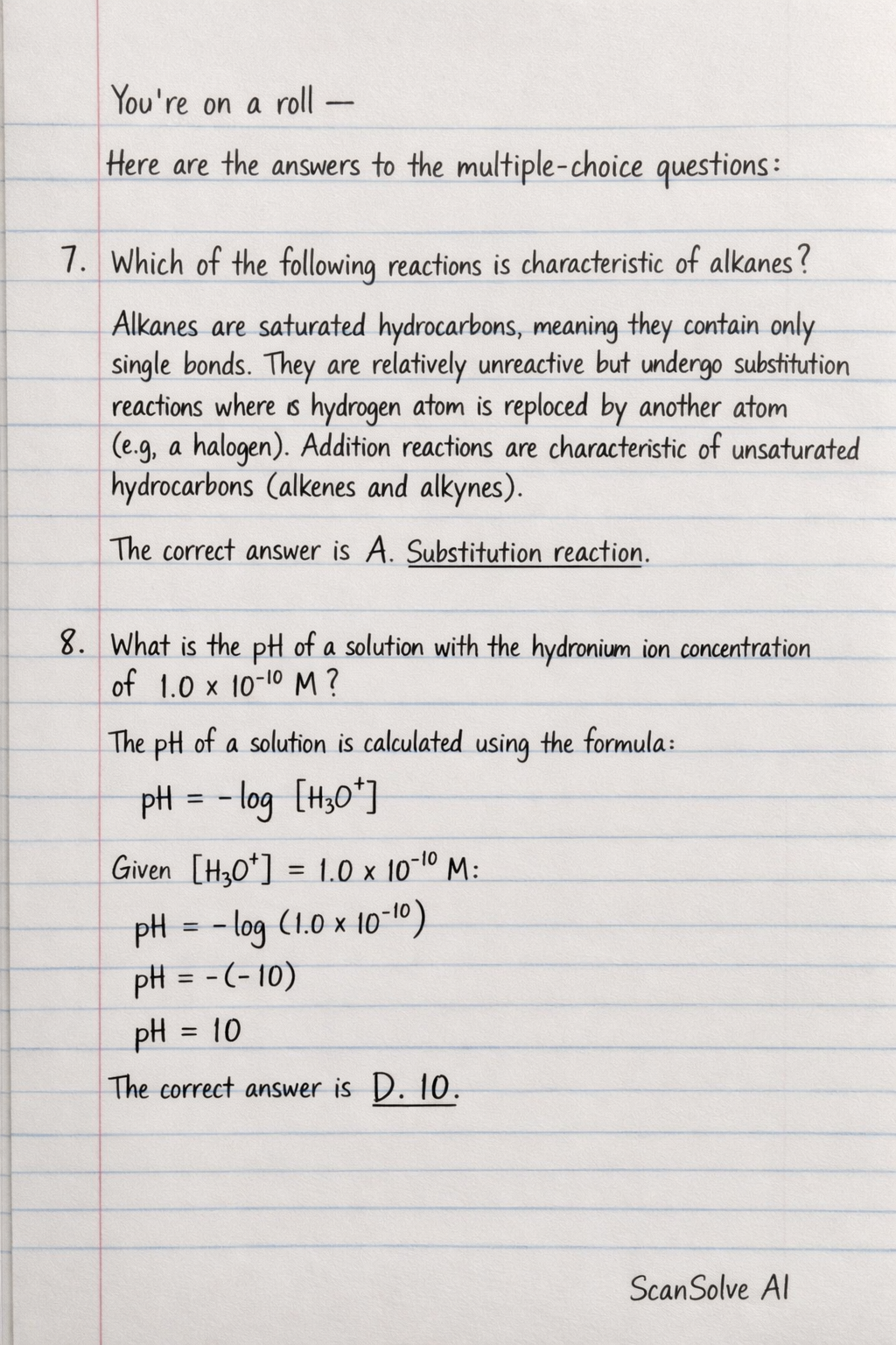 Handwritten step-by-step solution preview