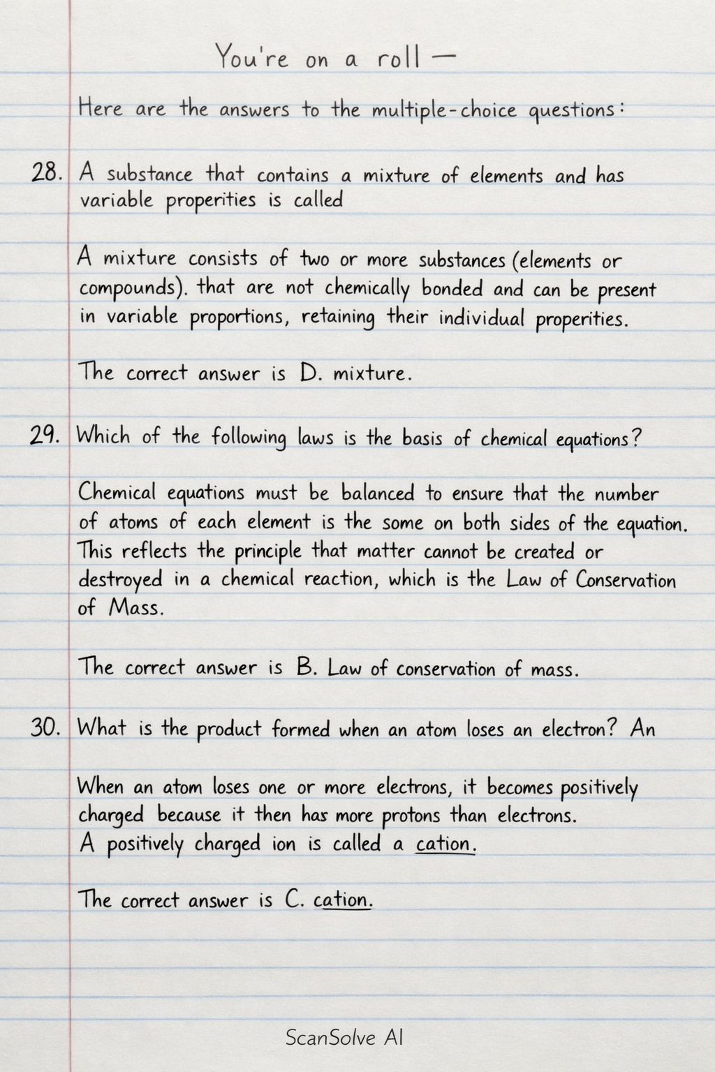 Handwritten step-by-step solution preview