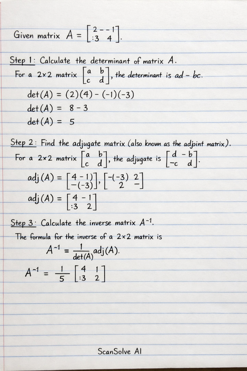 Handwritten step-by-step solution preview