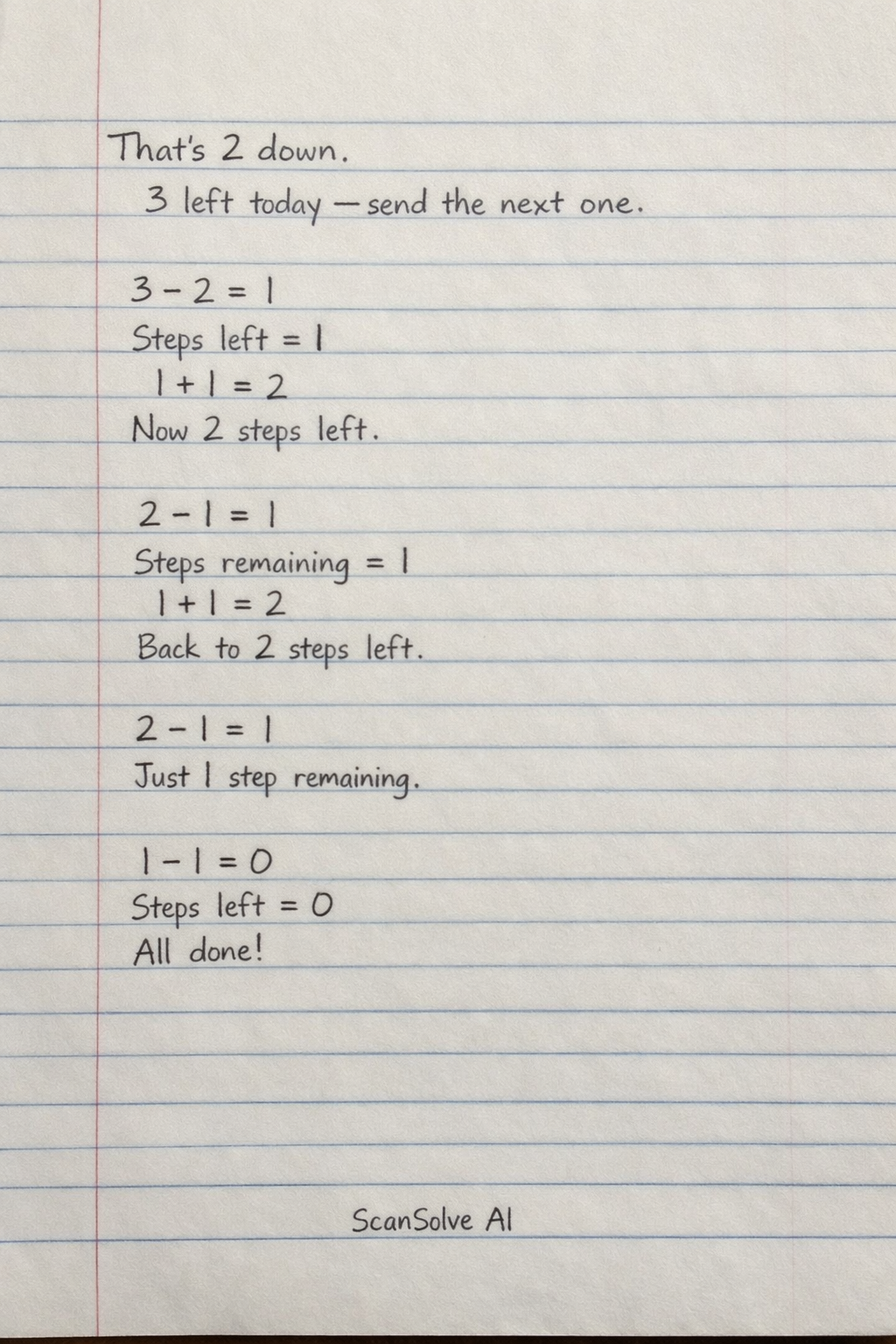 Handwritten step-by-step solution preview