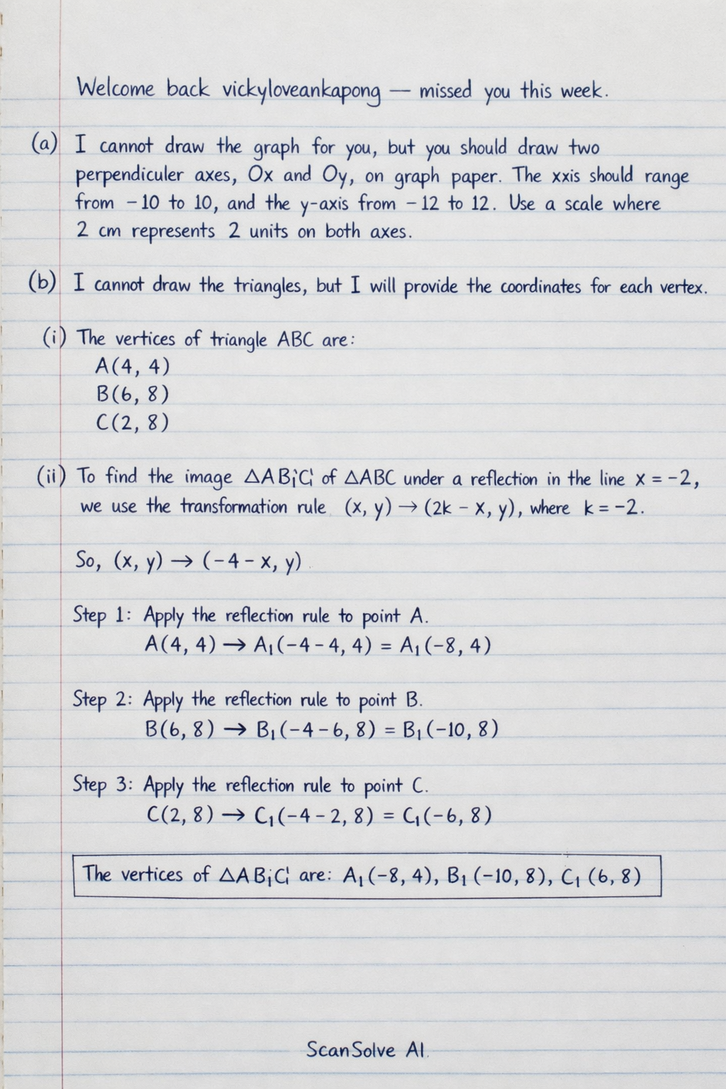 Handwritten step-by-step solution preview
