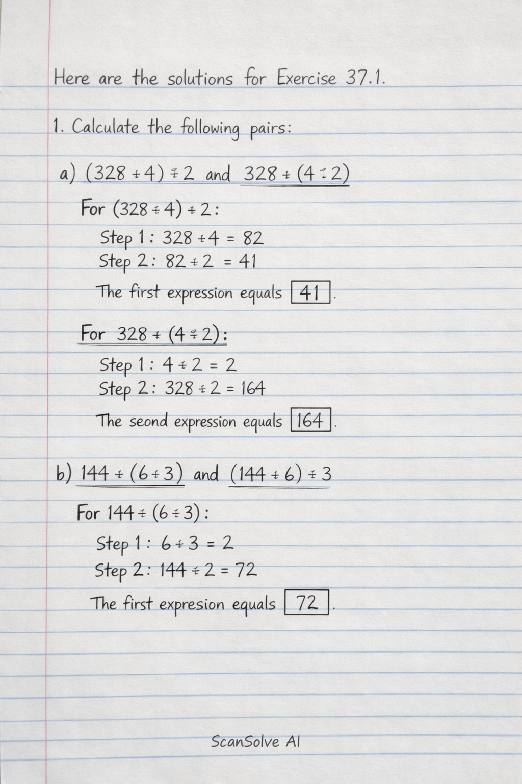 Handwritten step-by-step solution preview
