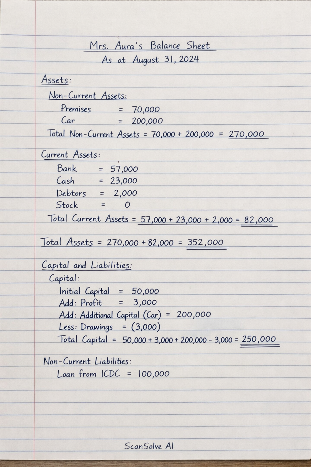 Handwritten step-by-step solution preview