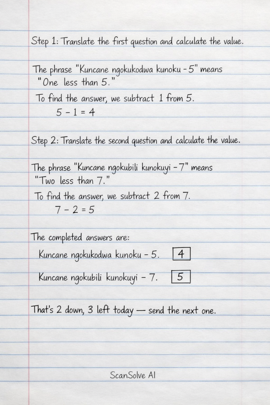 Handwritten step-by-step solution preview