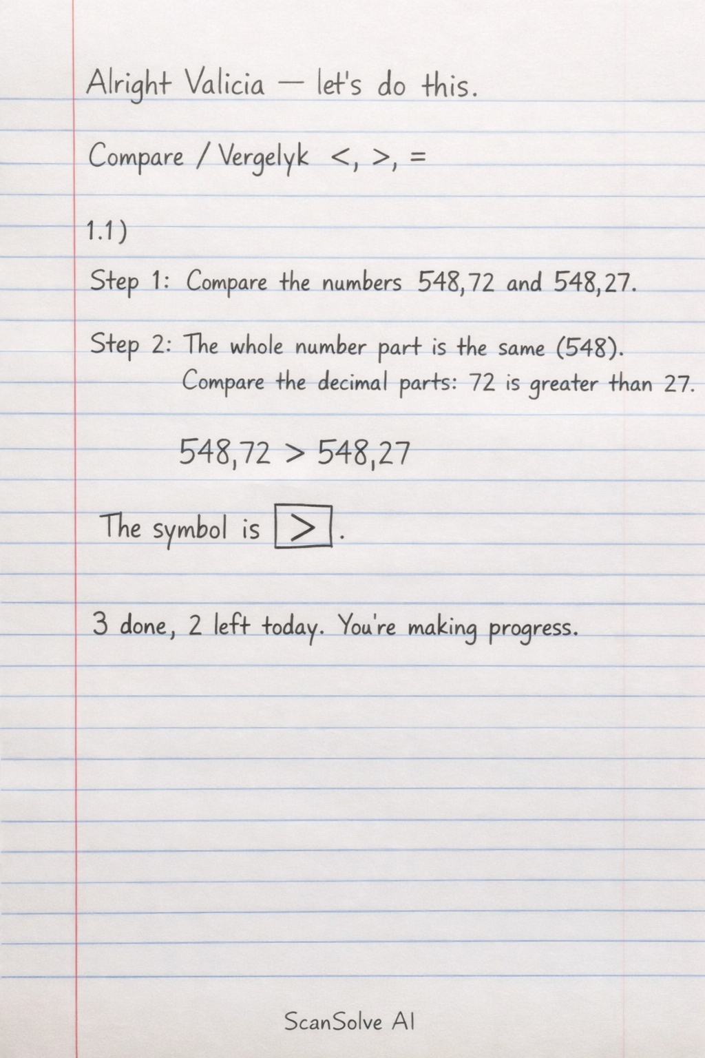 Handwritten step-by-step solution preview