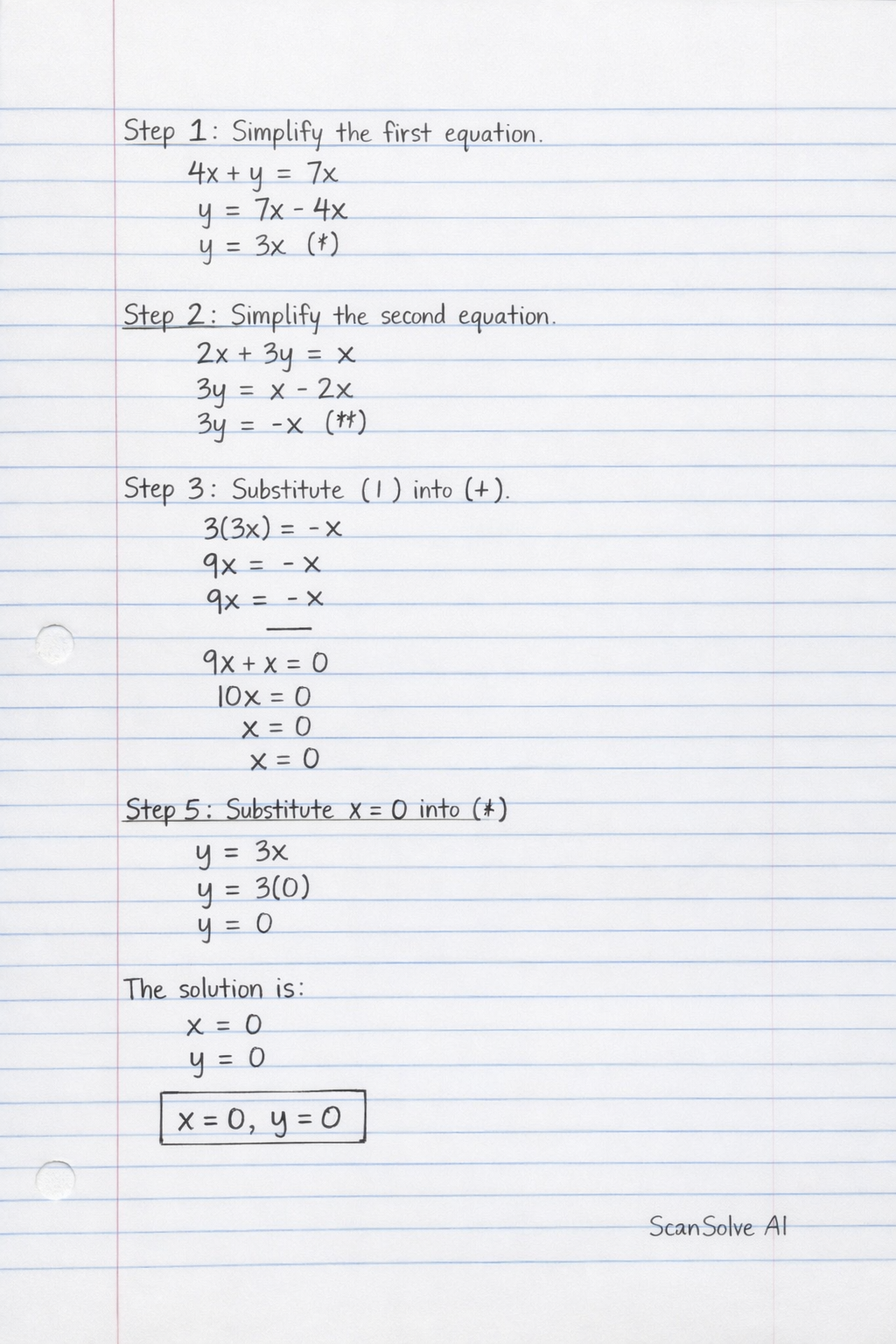 Handwritten step-by-step solution preview