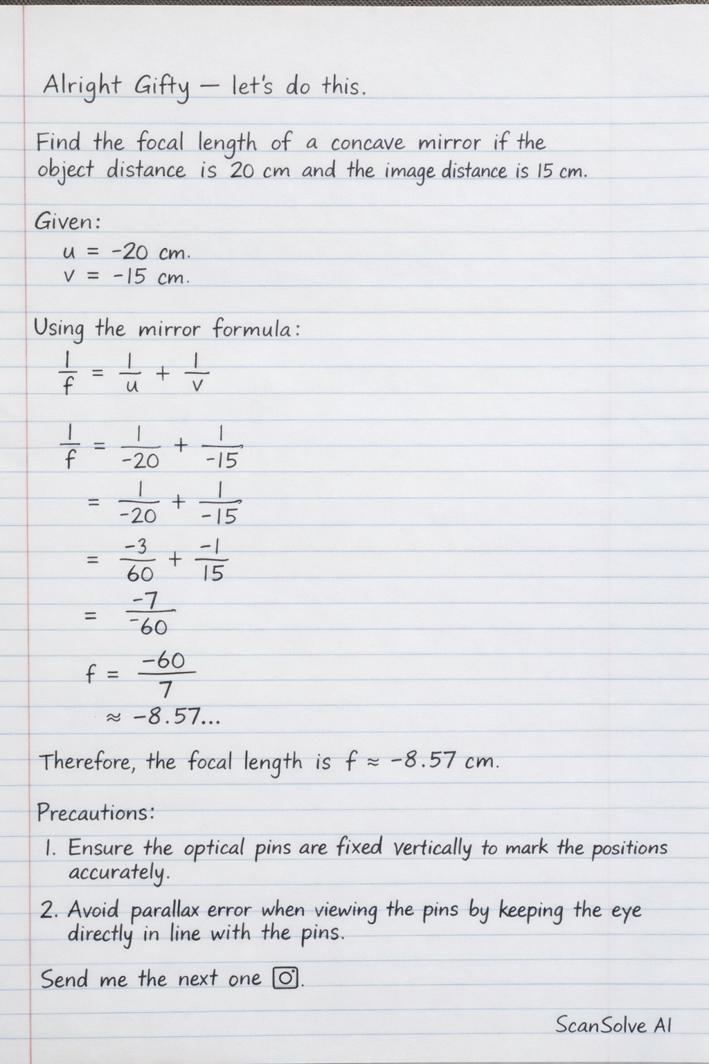Handwritten step-by-step solution preview
