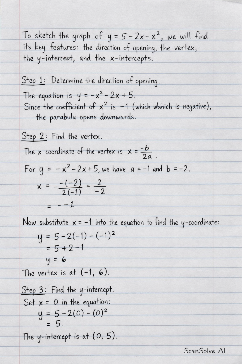 Handwritten step-by-step solution preview