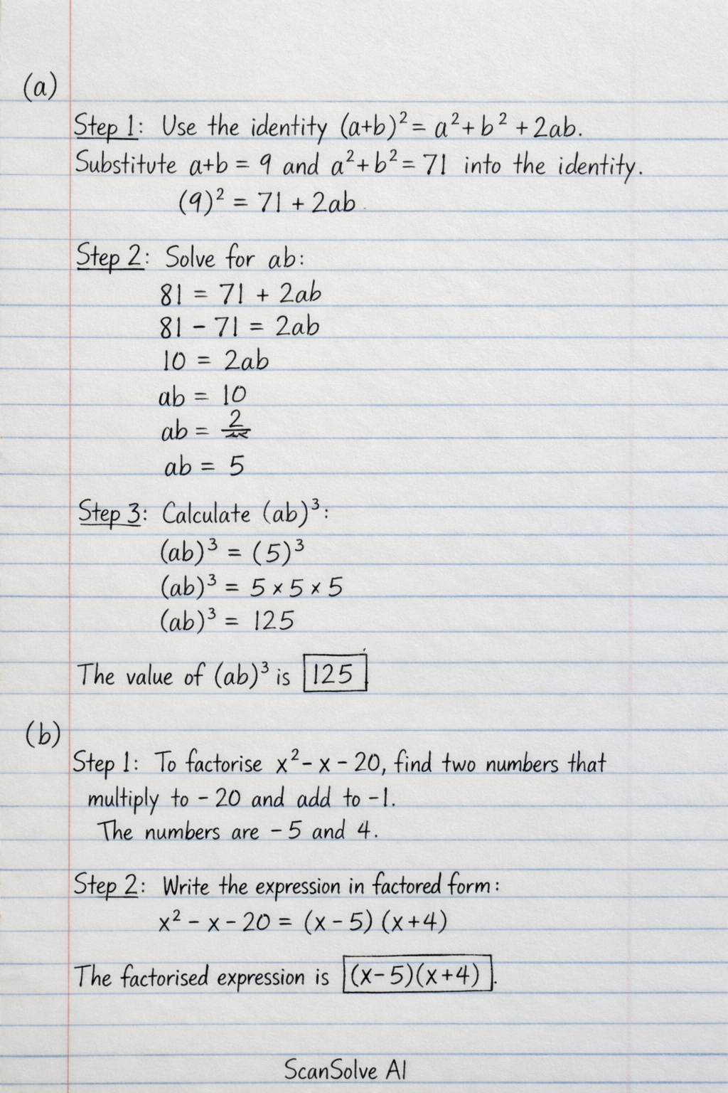 Handwritten step-by-step solution preview