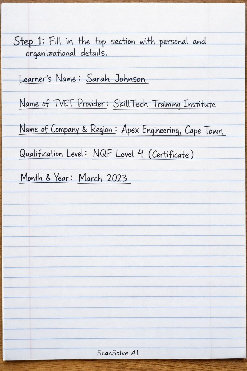 Handwritten step-by-step solution preview