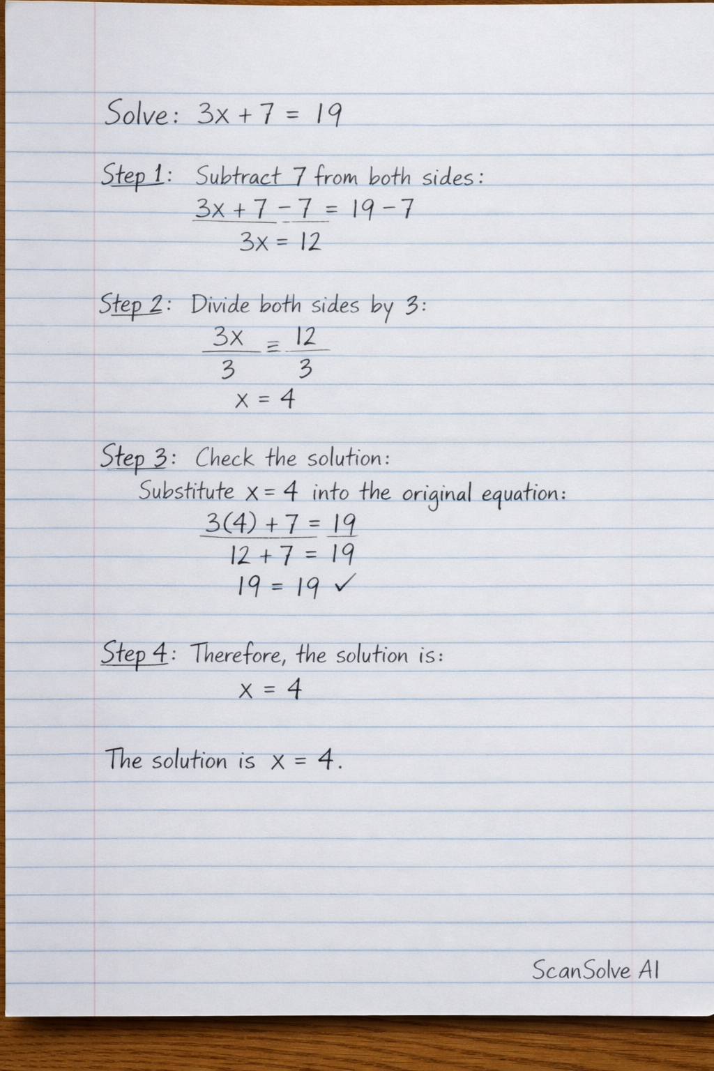 Handwritten step-by-step solution preview