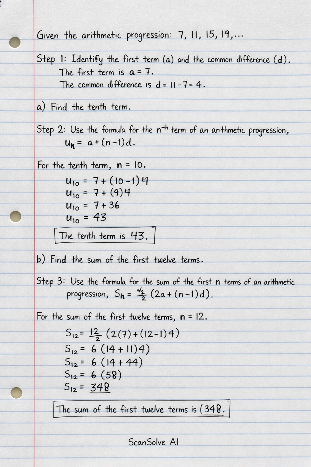 Handwritten step-by-step solution preview