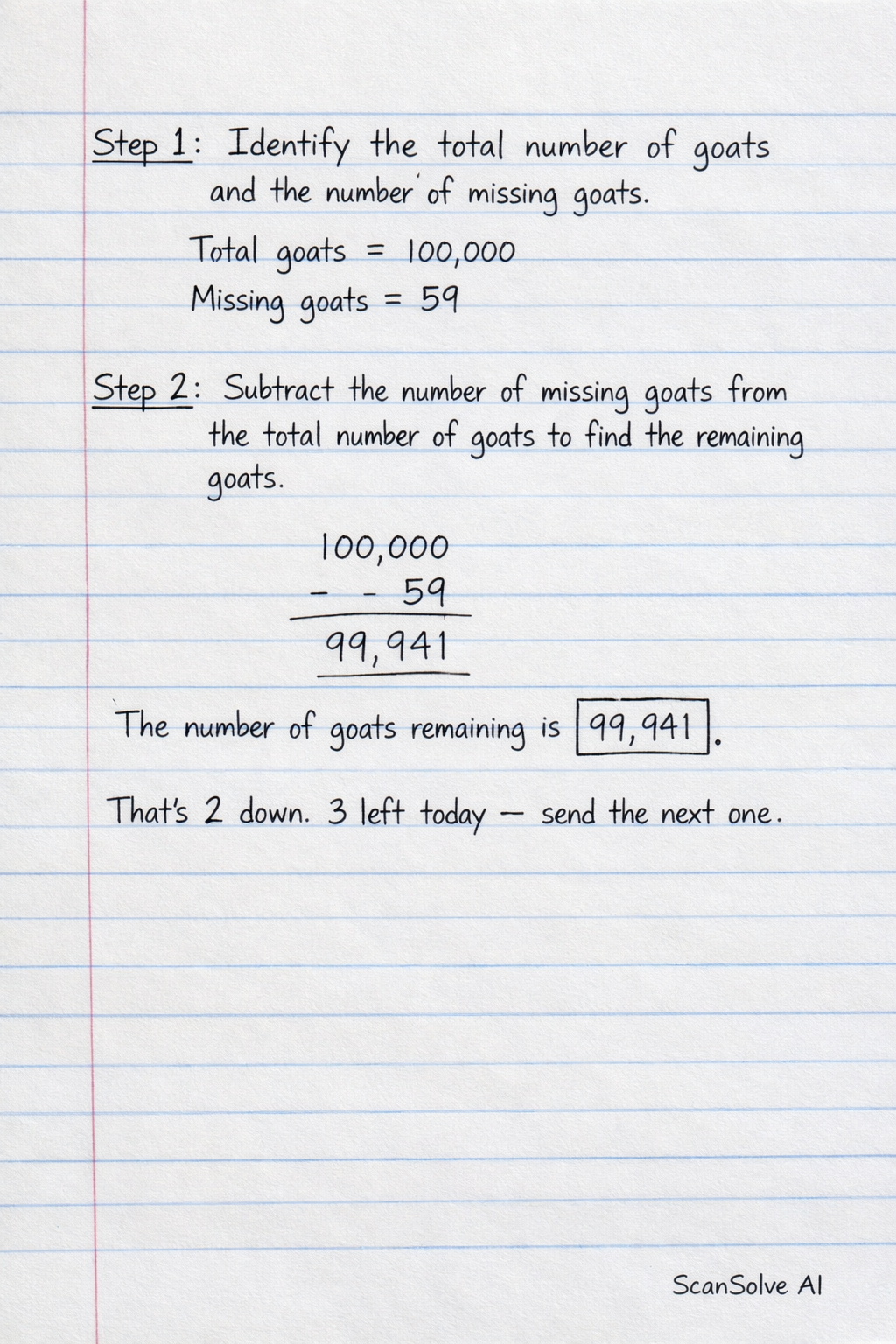Handwritten step-by-step solution preview
