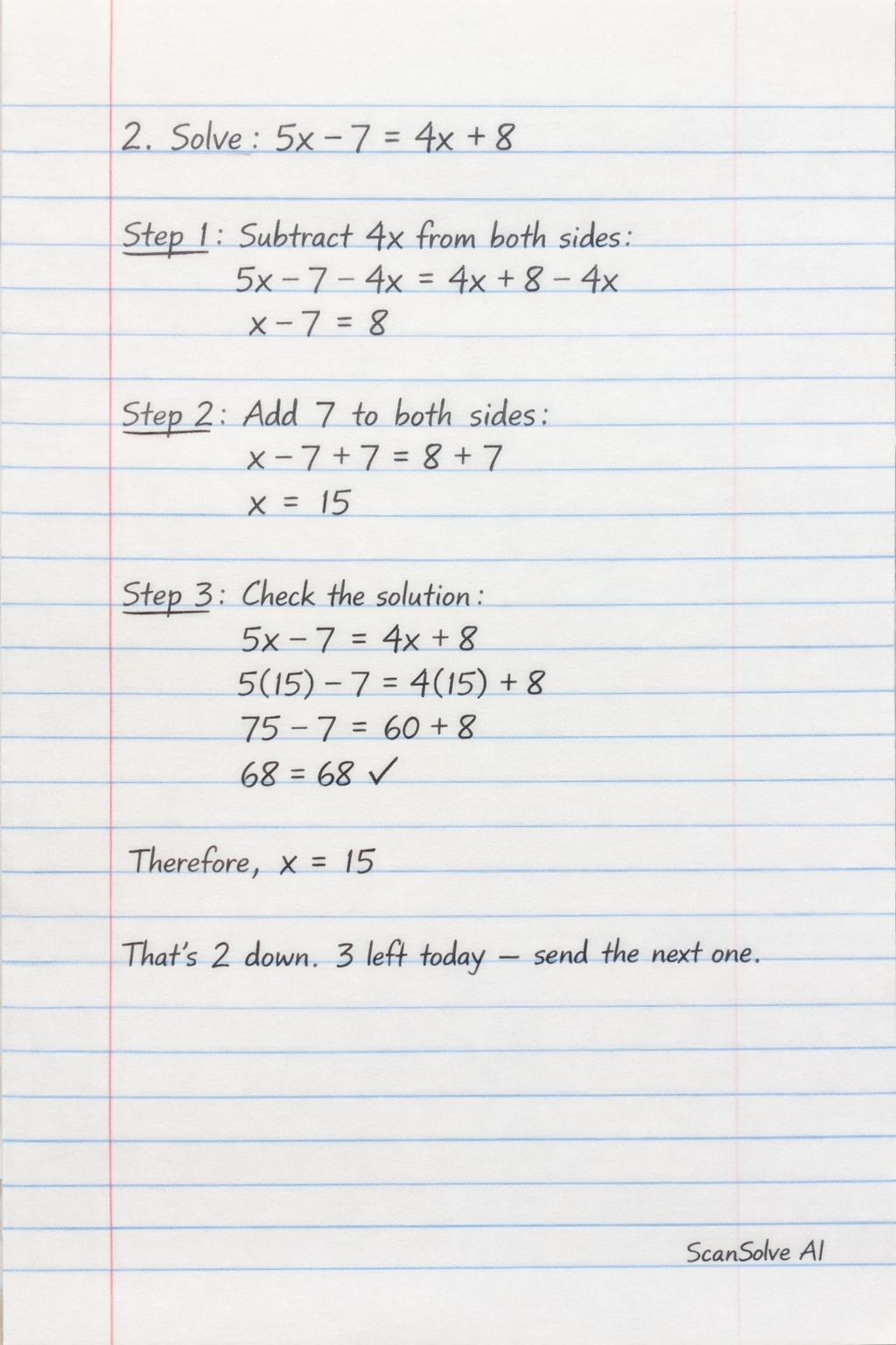 Handwritten step-by-step solution preview