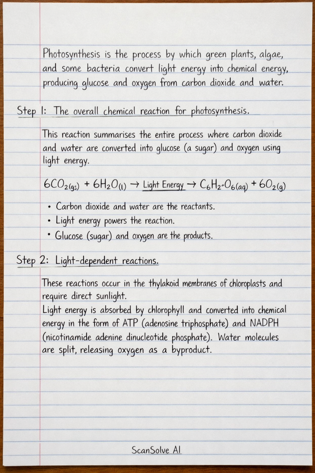 Handwritten step-by-step solution preview