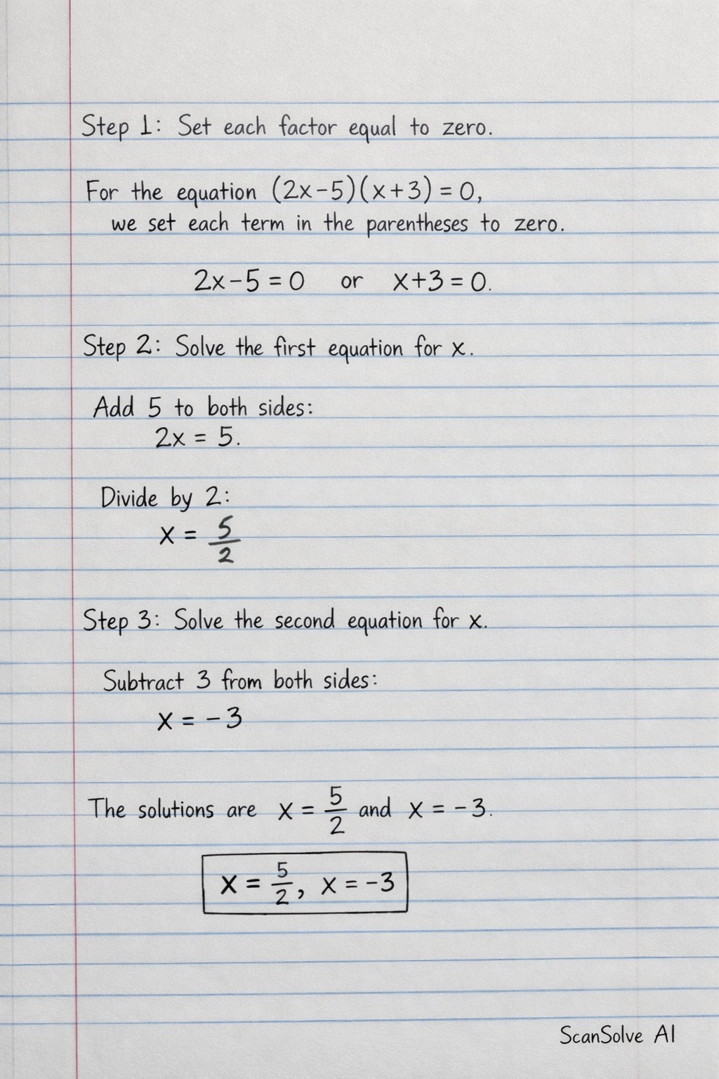 Handwritten step-by-step solution preview