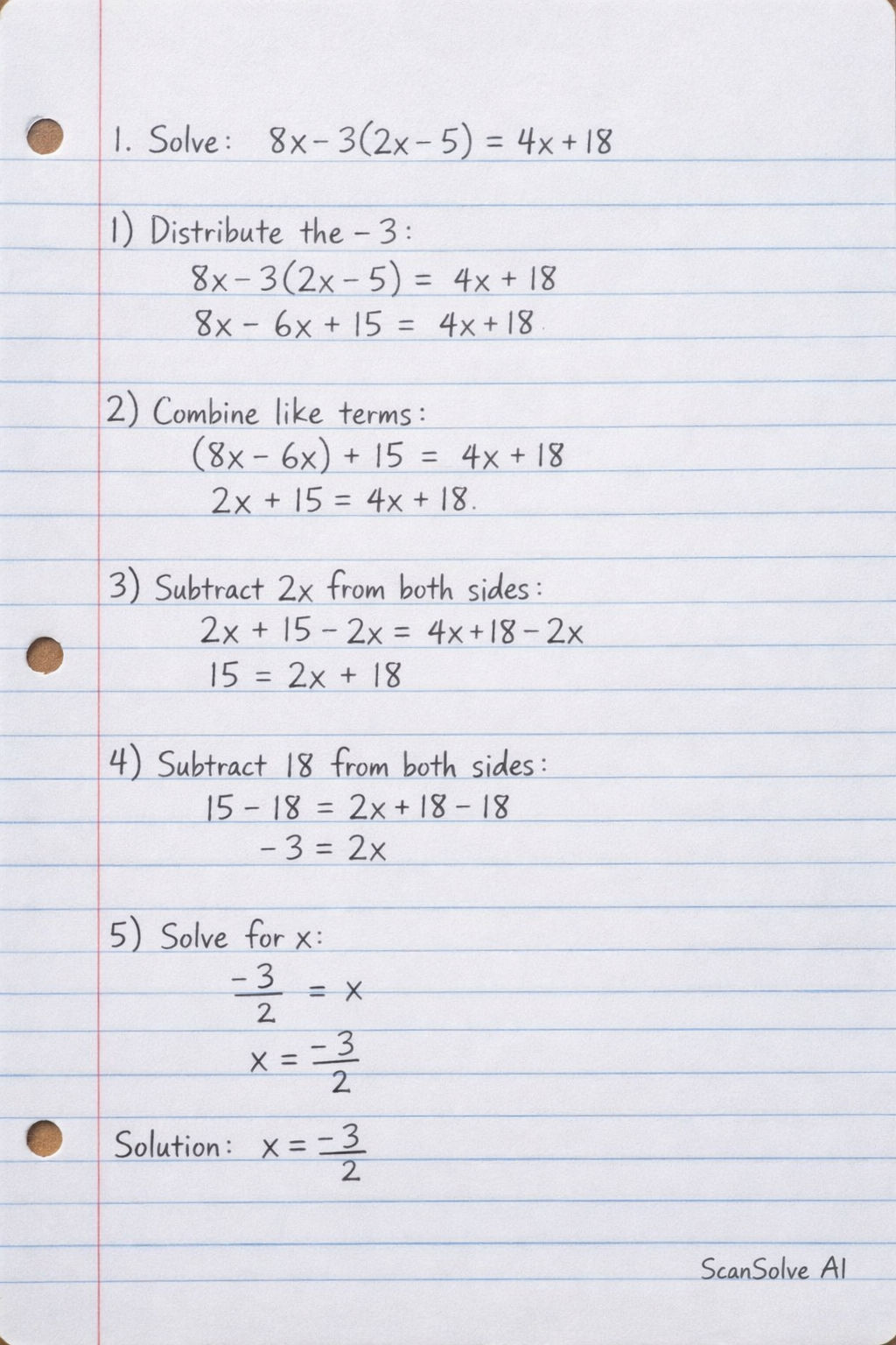 Handwritten step-by-step solution preview