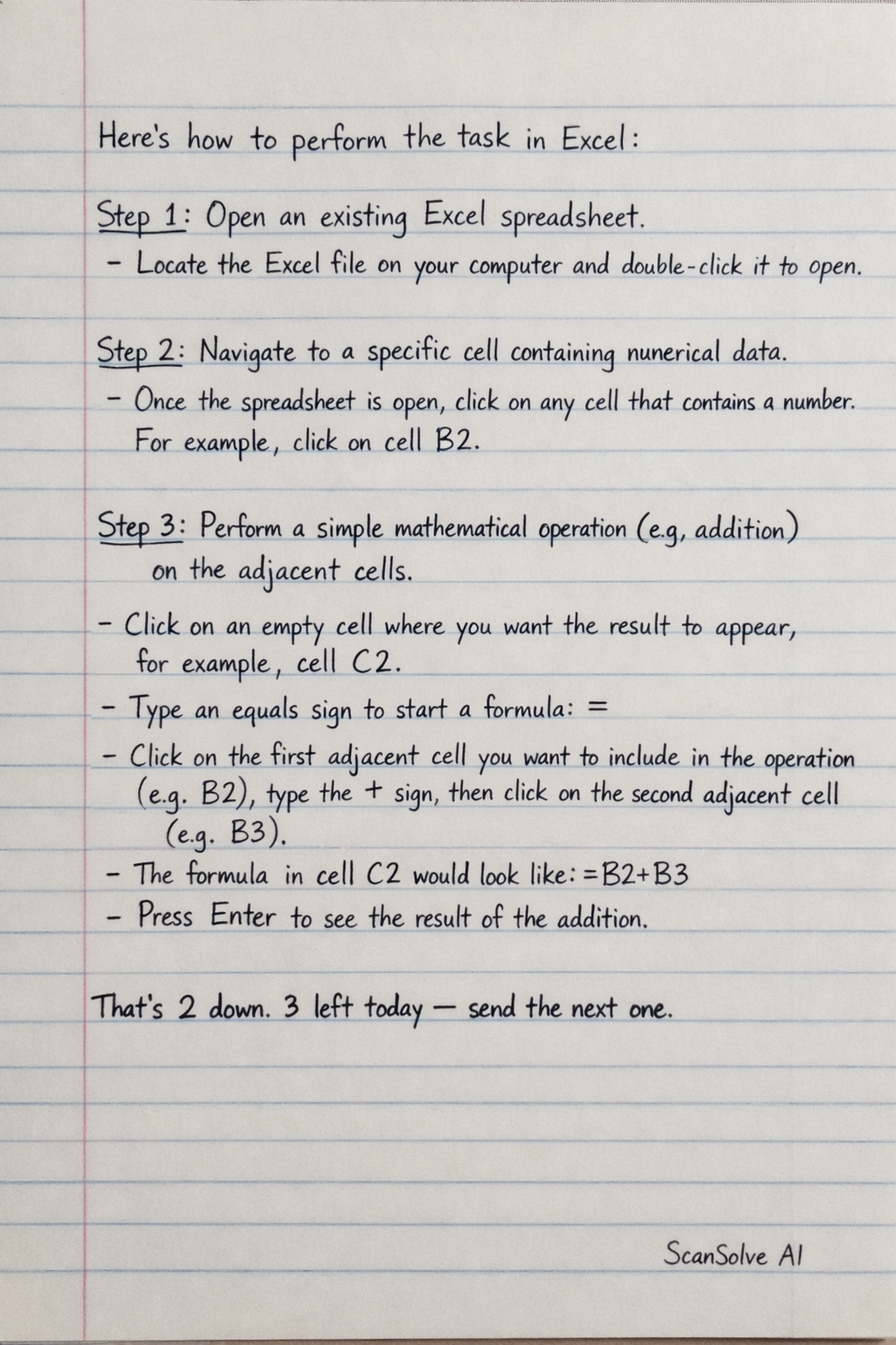 Handwritten step-by-step solution preview