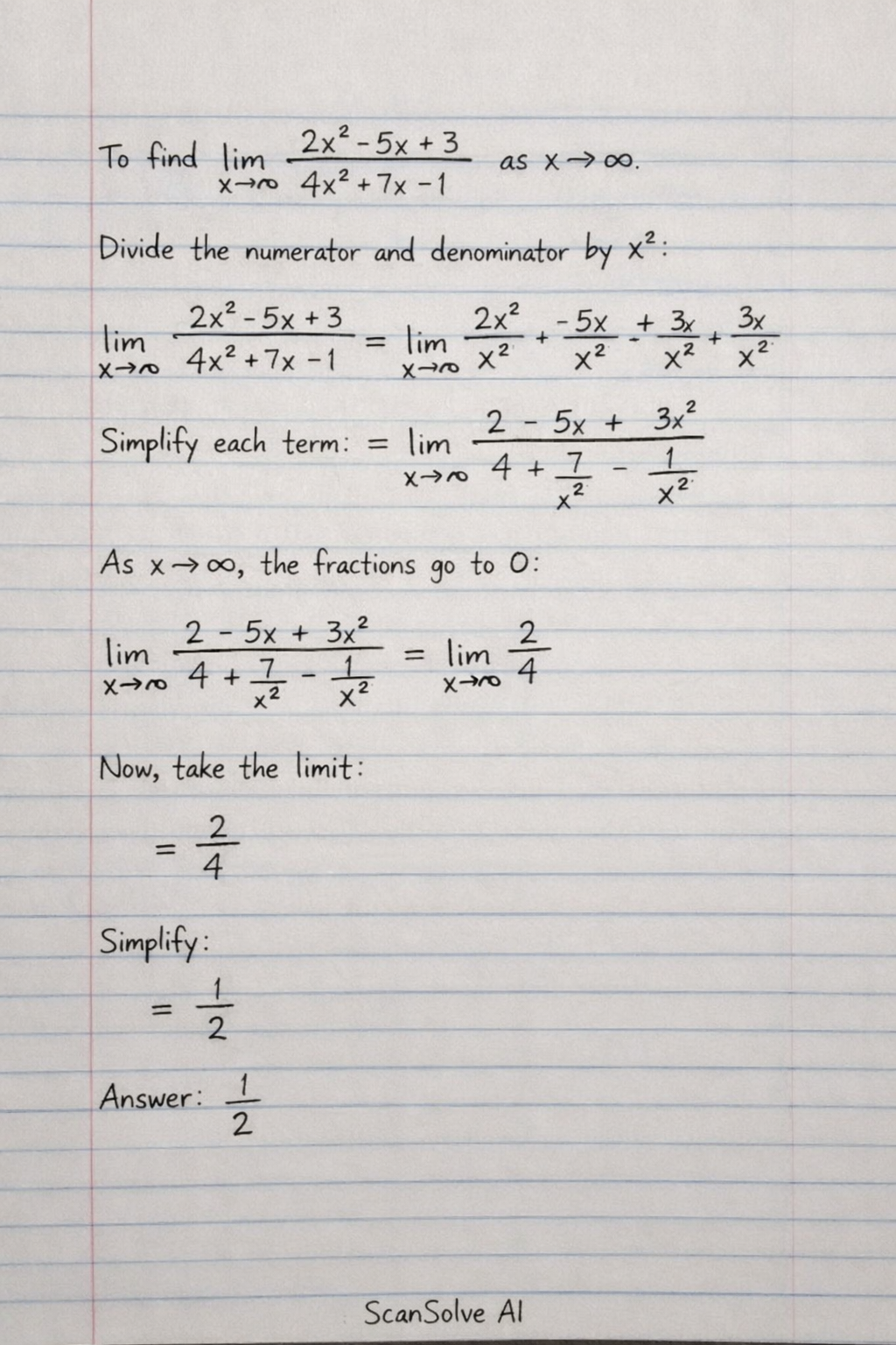 Handwritten step-by-step solution preview