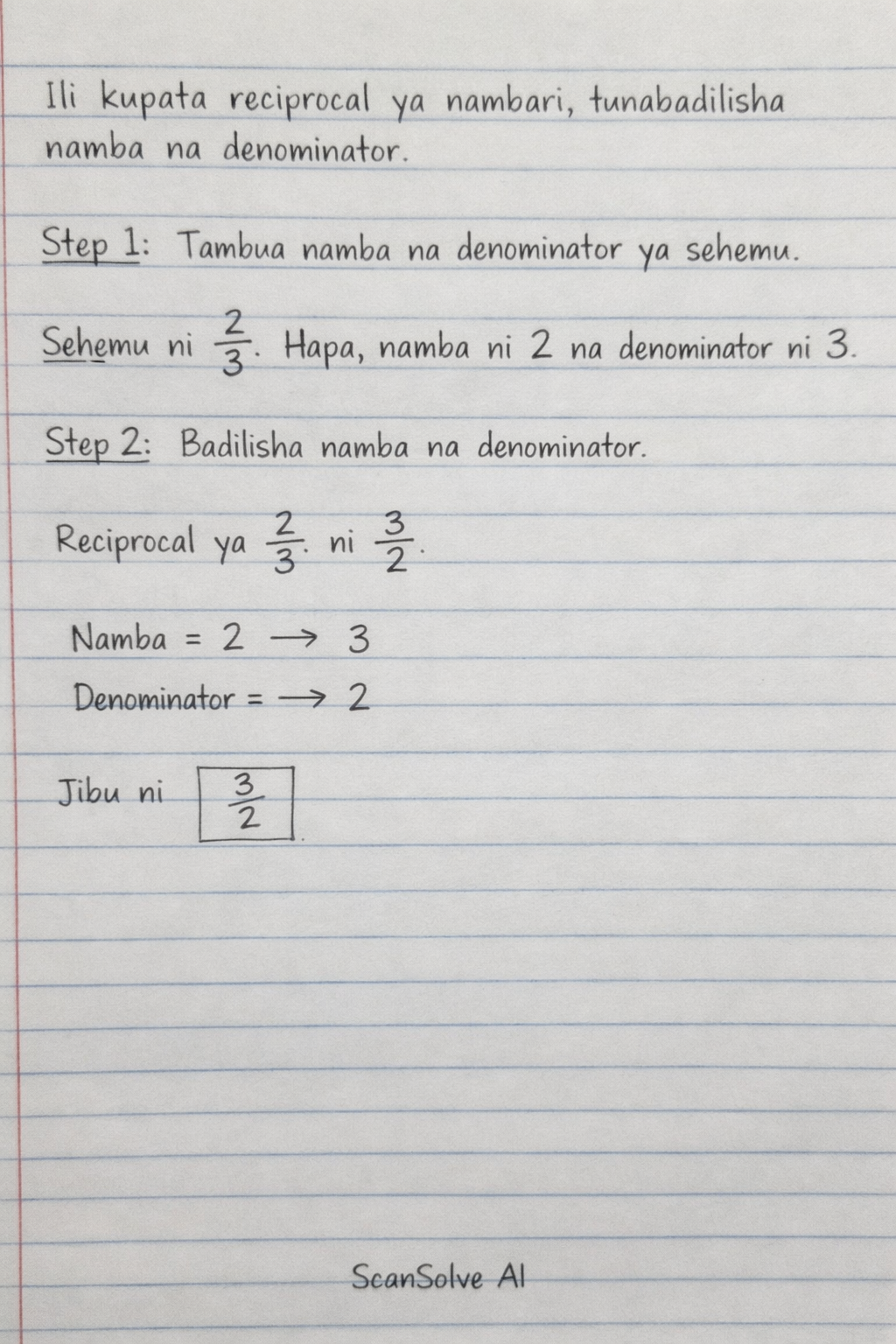 Handwritten step-by-step solution preview