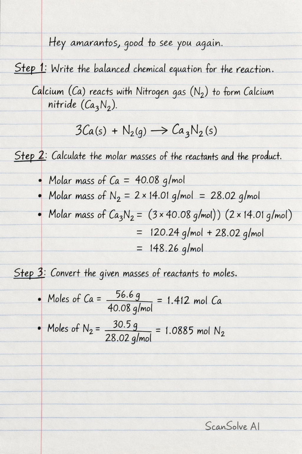 Handwritten step-by-step solution preview