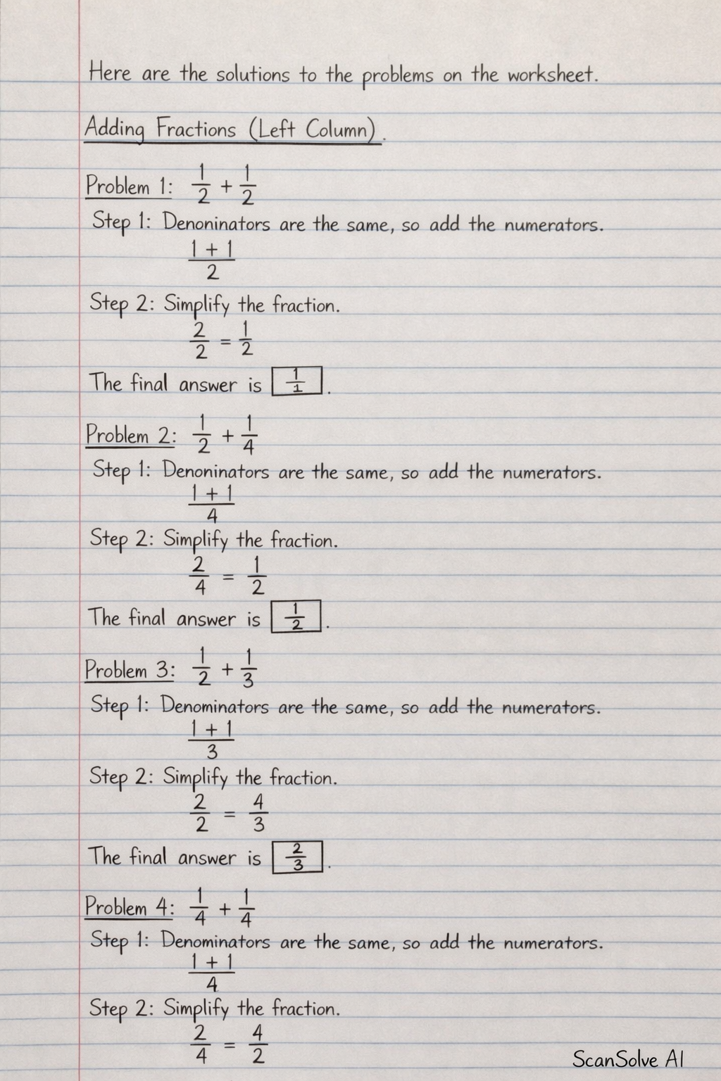 Handwritten step-by-step solution preview
