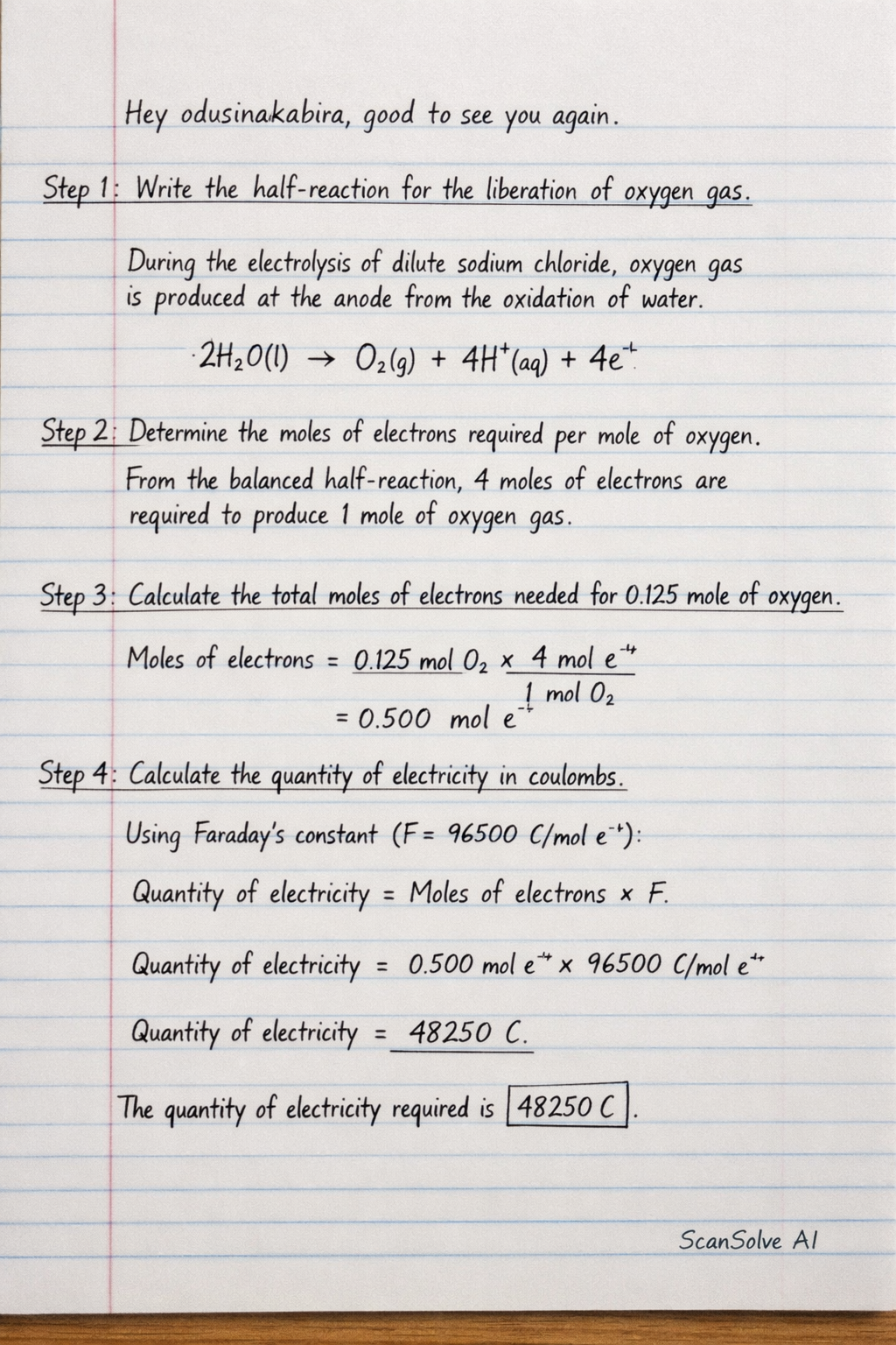 Handwritten step-by-step solution preview