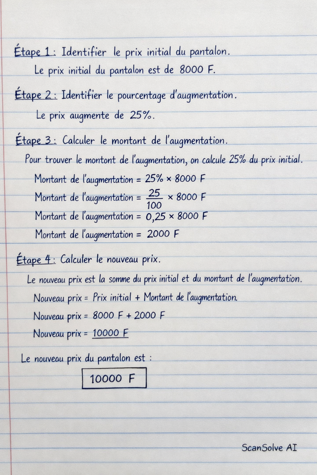 Handwritten step-by-step solution preview