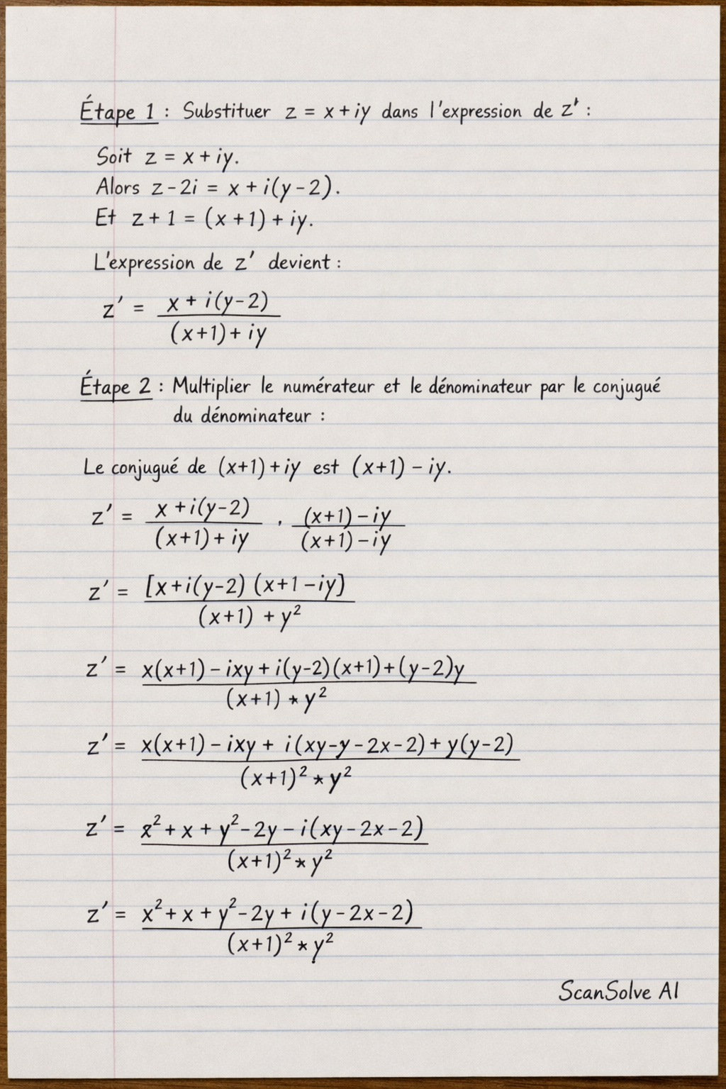 Handwritten step-by-step solution preview