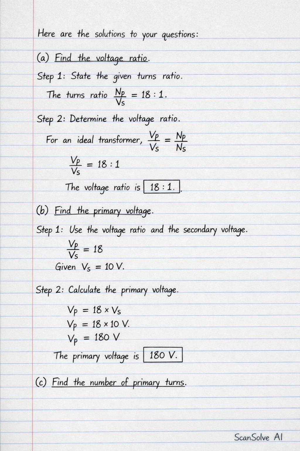 Handwritten step-by-step solution preview