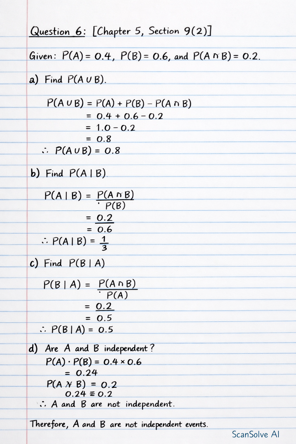 Handwritten step-by-step solution preview