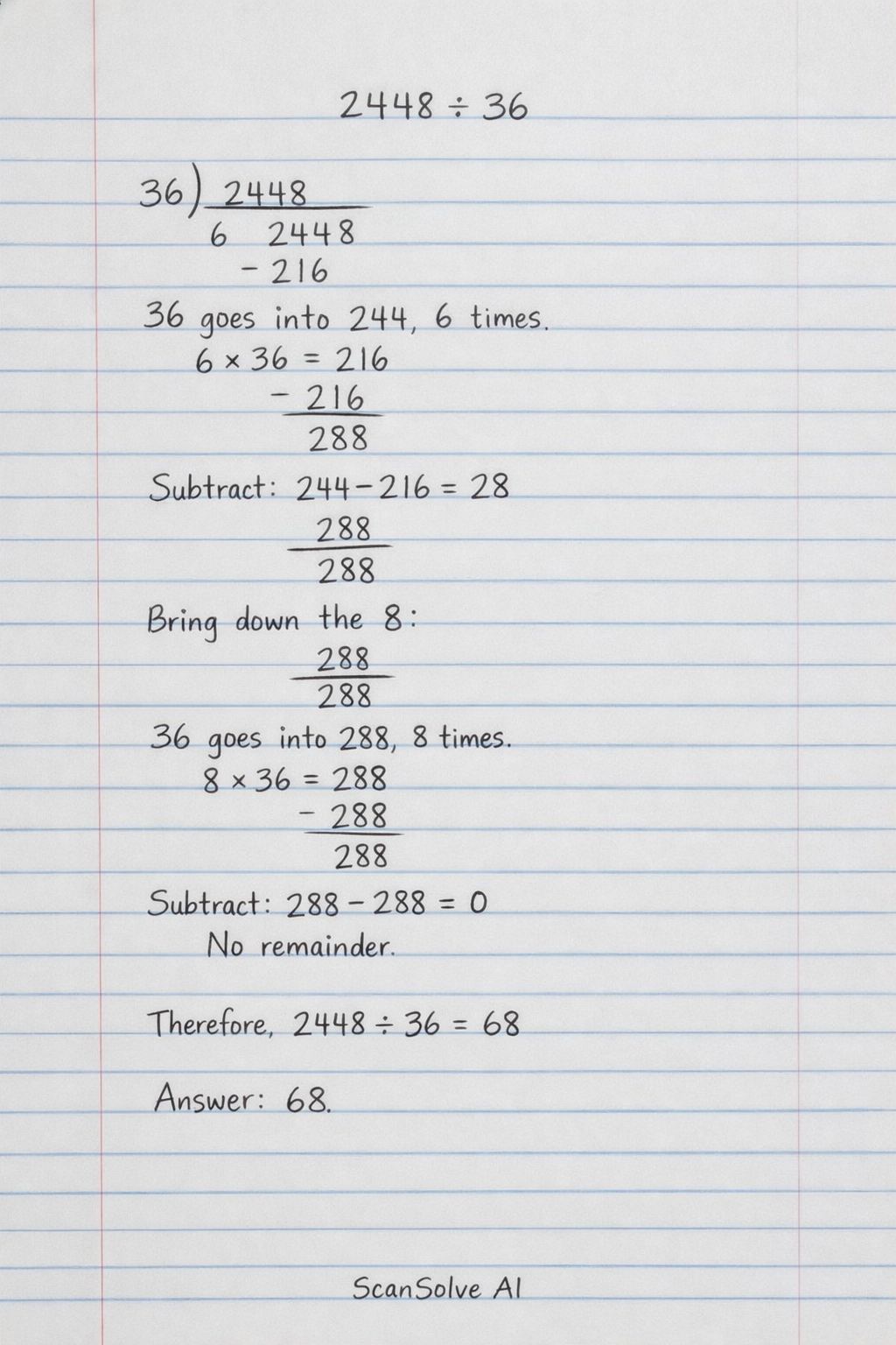 Handwritten step-by-step solution preview