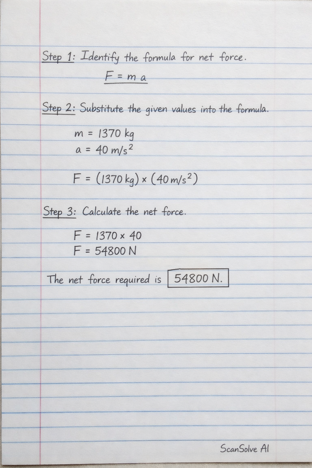 Handwritten step-by-step solution preview