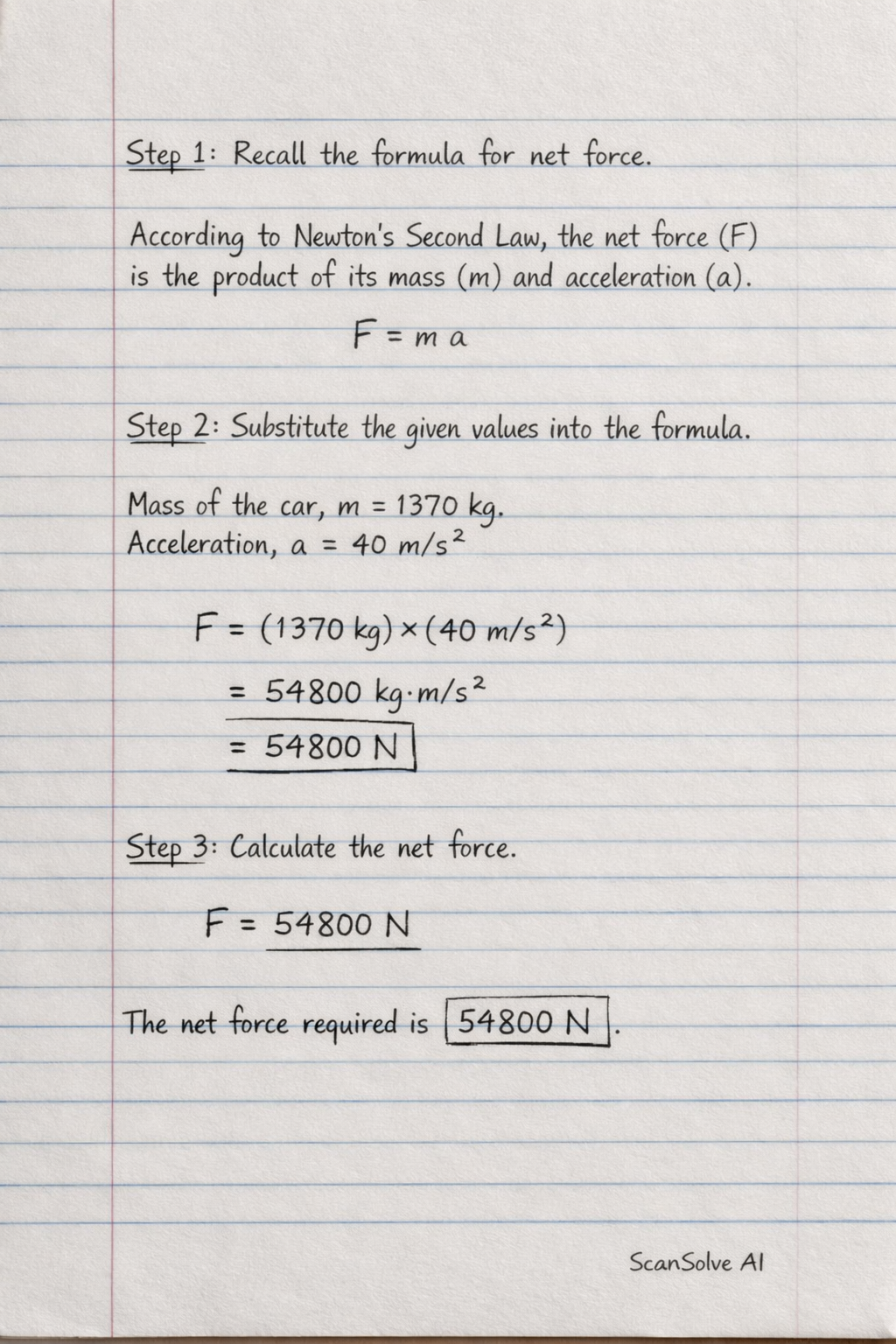 Handwritten step-by-step solution preview