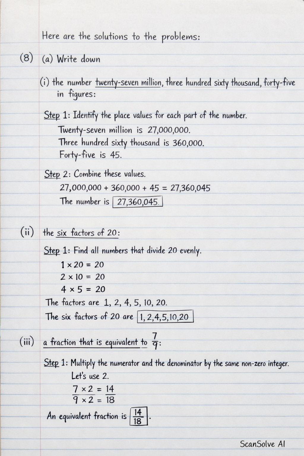 Handwritten step-by-step solution preview