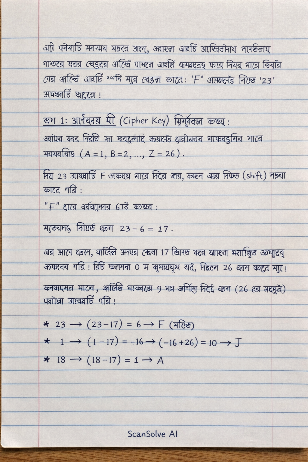 Handwritten step-by-step solution preview