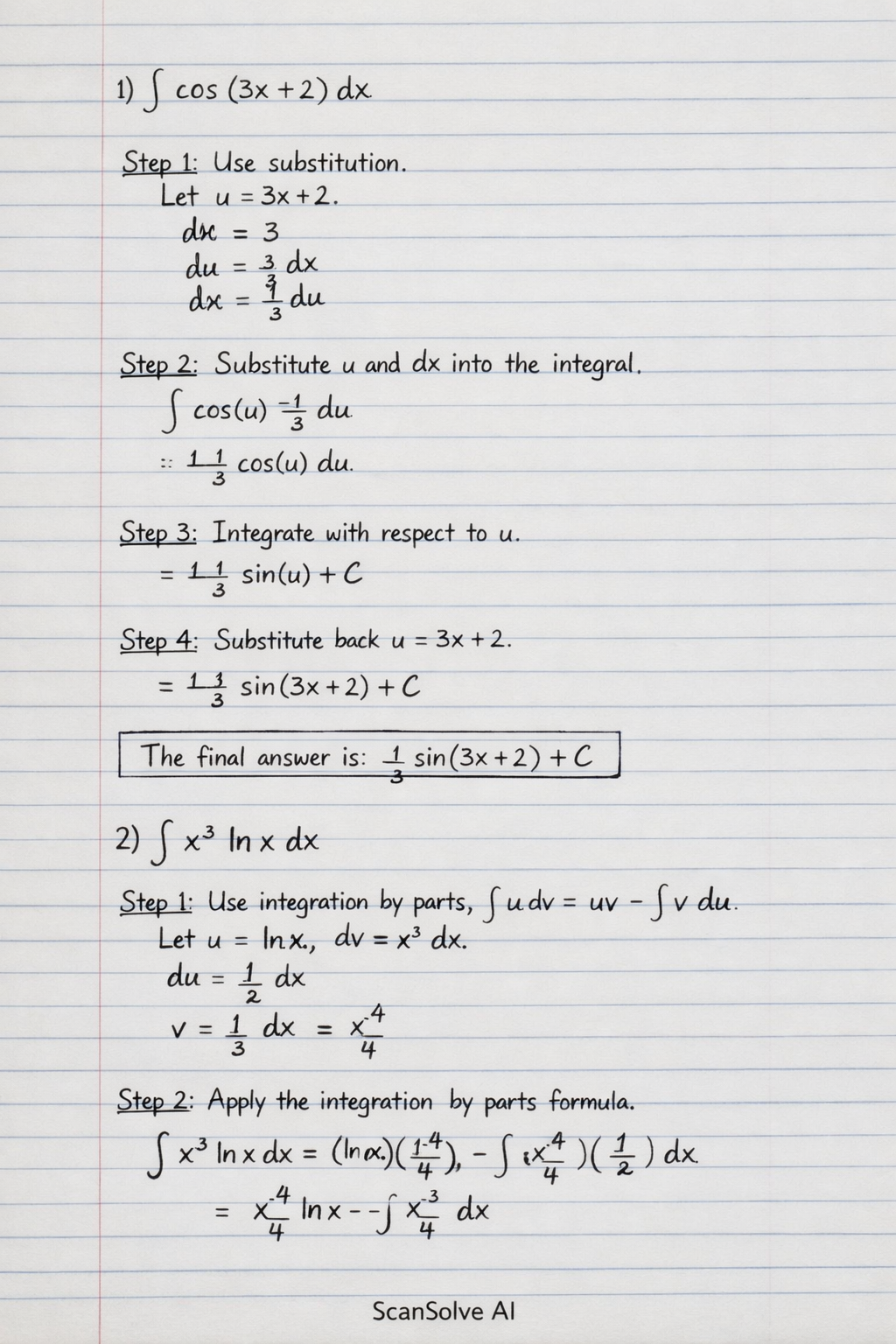 Handwritten step-by-step solution preview