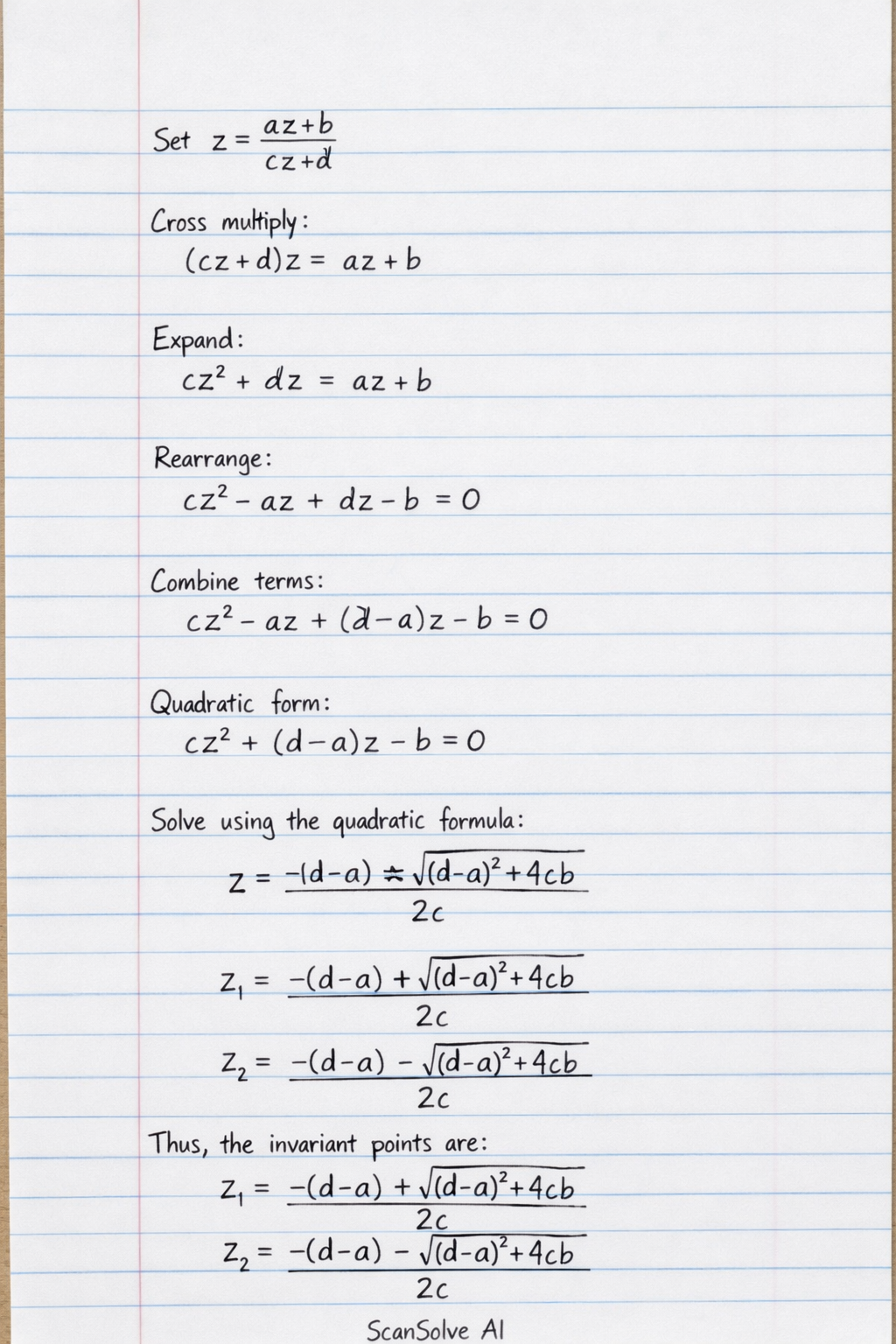 Handwritten step-by-step solution preview