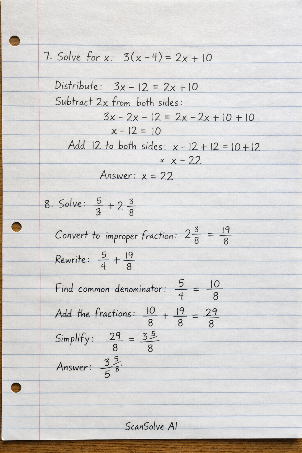 Handwritten step-by-step solution preview
