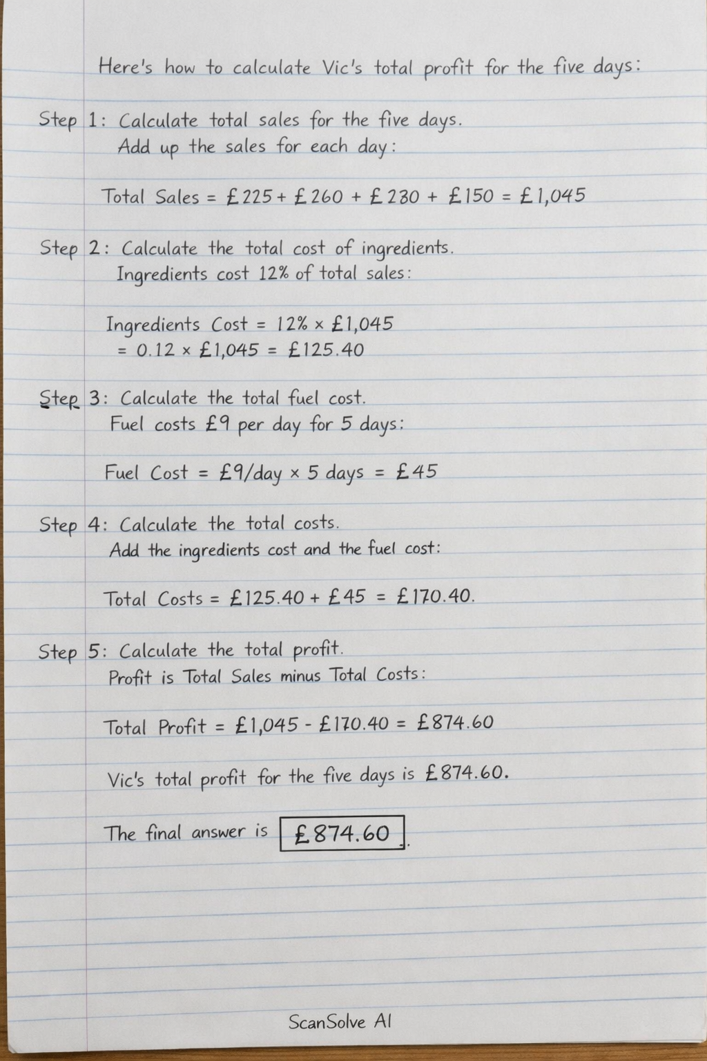 Handwritten step-by-step solution preview