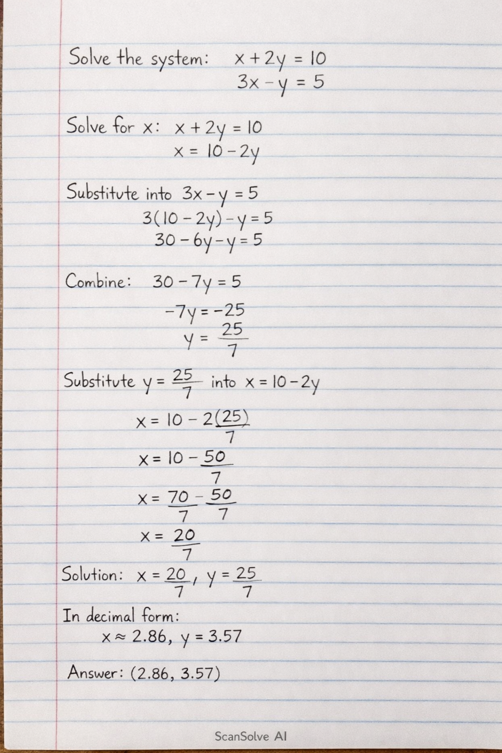 Handwritten step-by-step solution preview