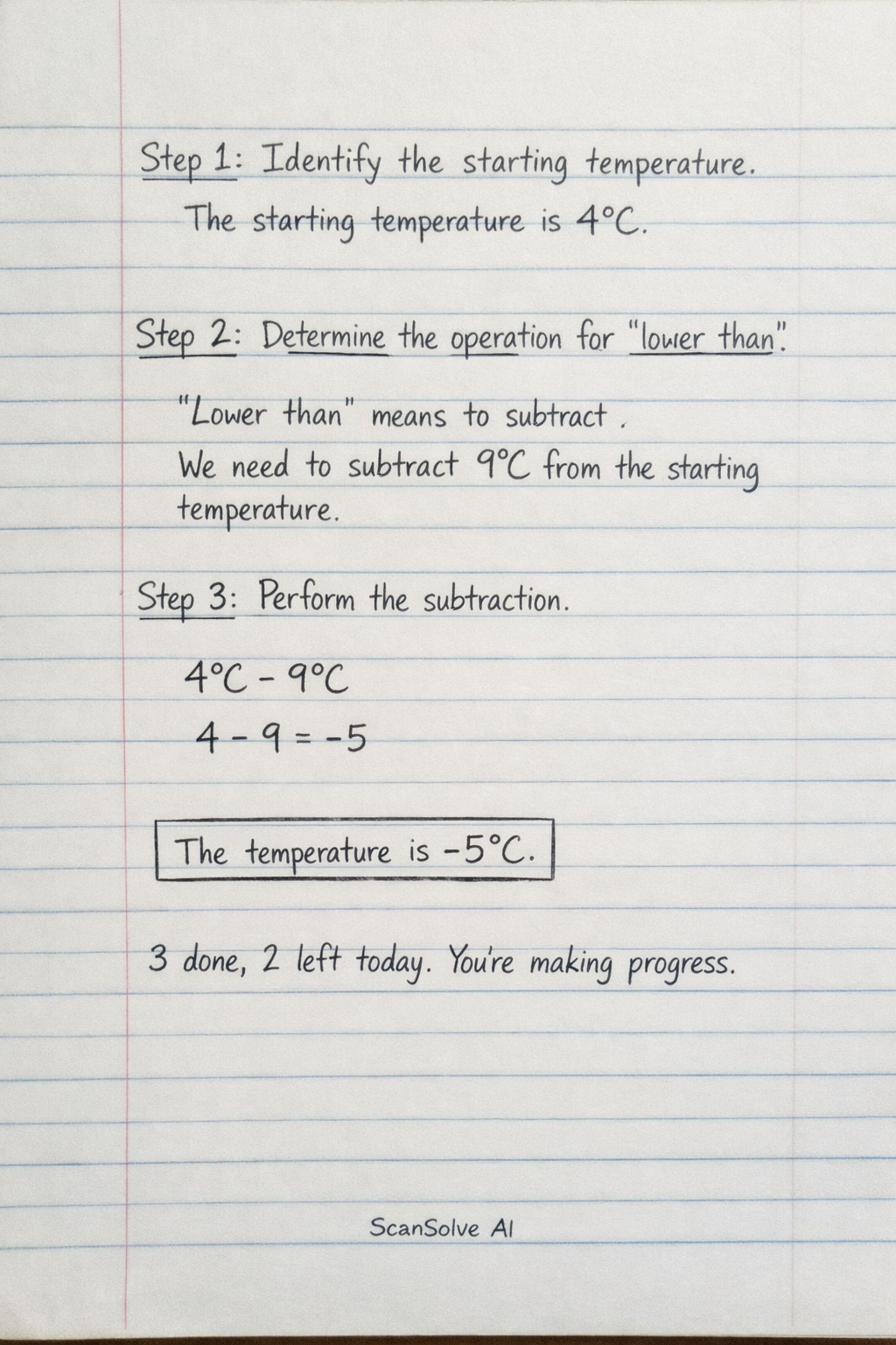 Handwritten step-by-step solution preview