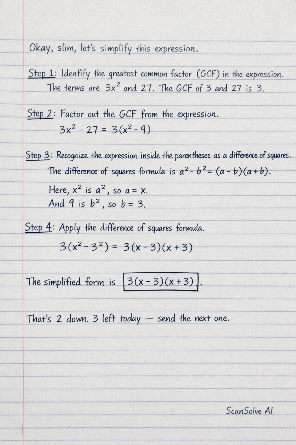 Handwritten step-by-step solution preview