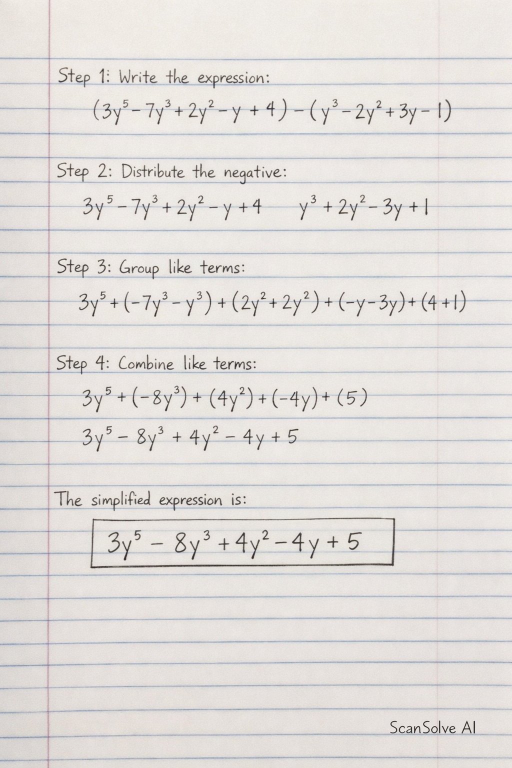 Handwritten step-by-step solution preview