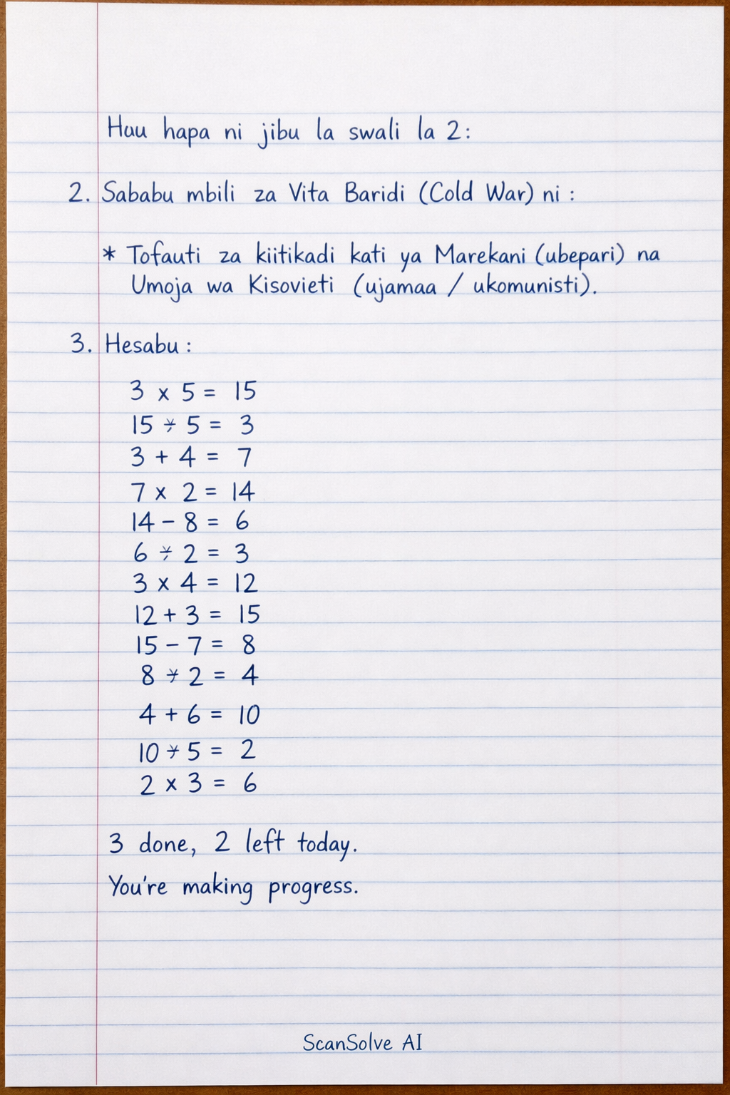 Handwritten step-by-step solution preview