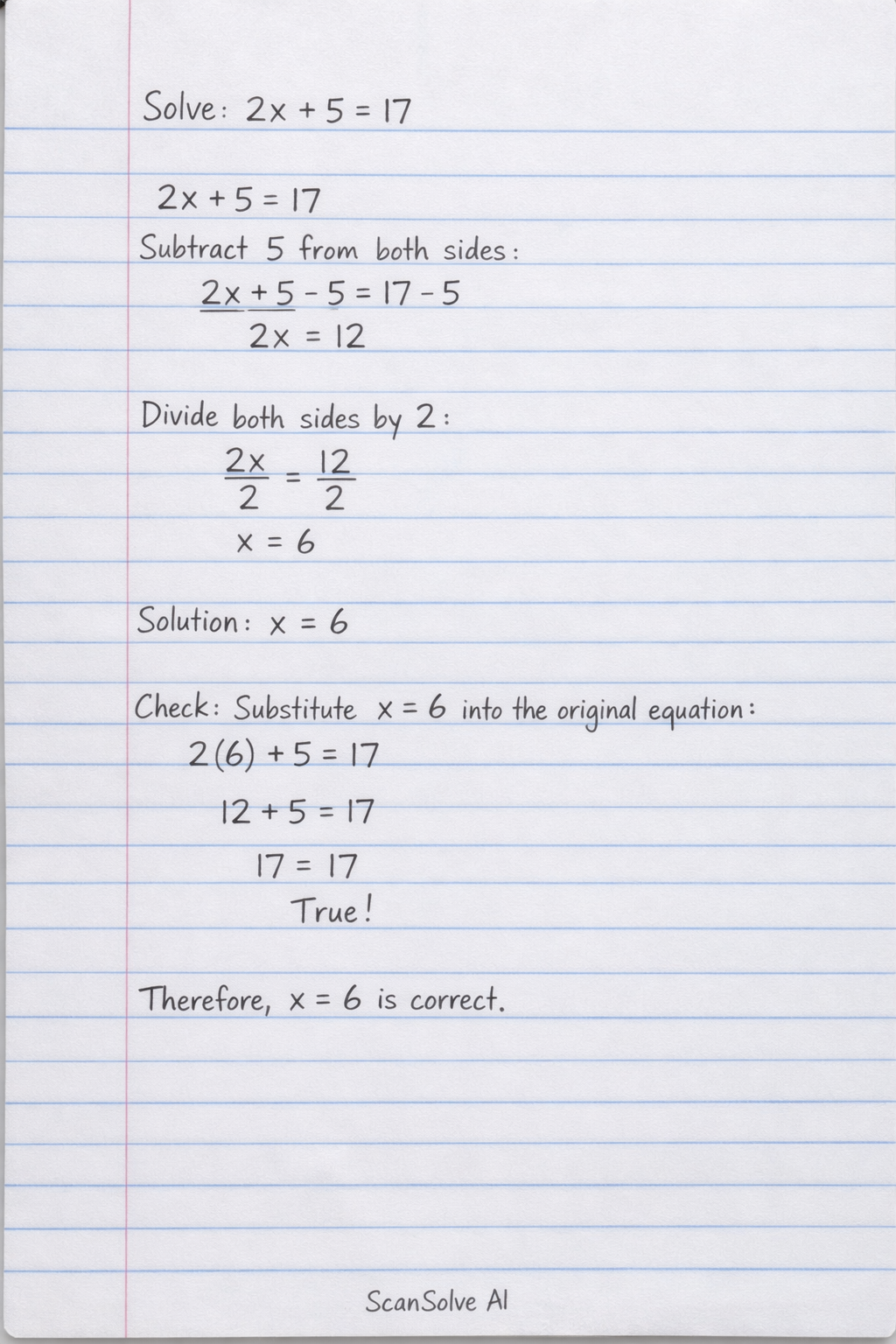 Handwritten step-by-step solution preview
