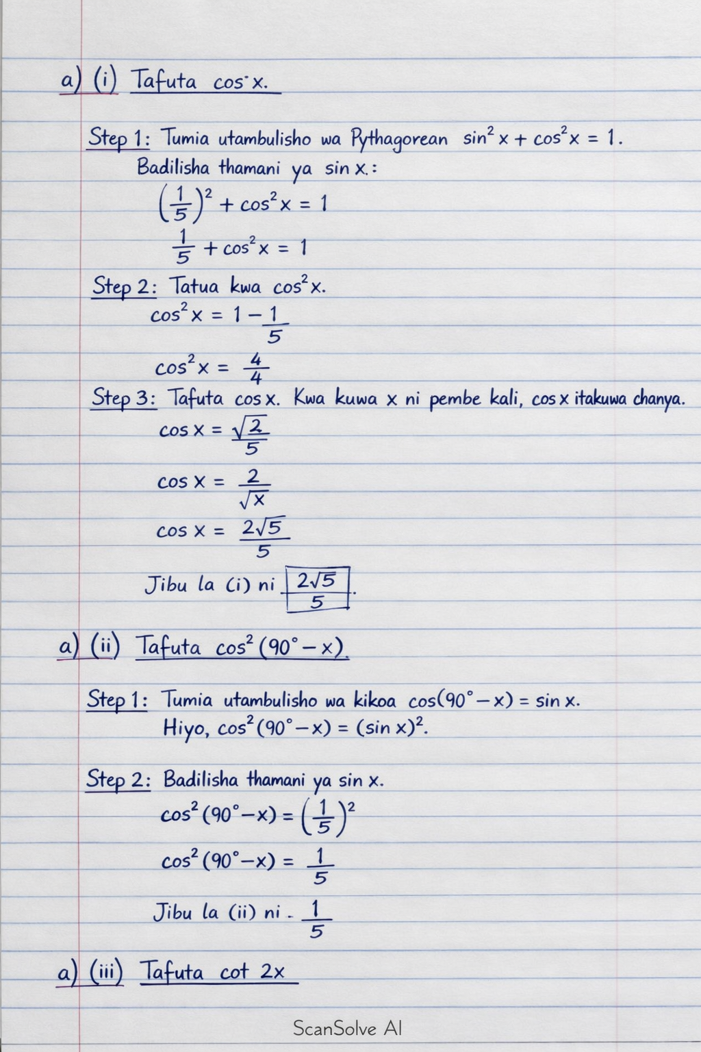 Handwritten step-by-step solution preview