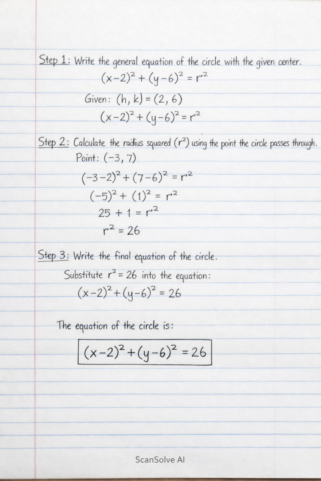 Handwritten step-by-step solution preview