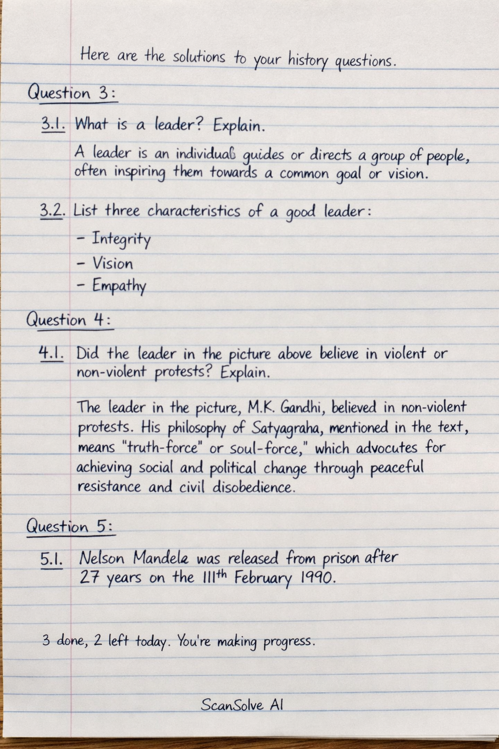 Handwritten step-by-step solution preview